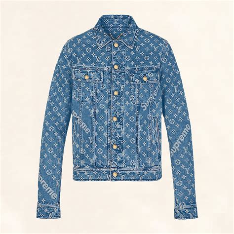 louis vuitton supreme jean jacket replica|supreme louis vuitton denim jacket.